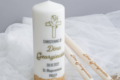 Dina's baptismal candles